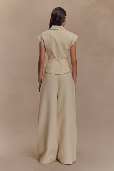 Andina - Linnen top met korte mouwen