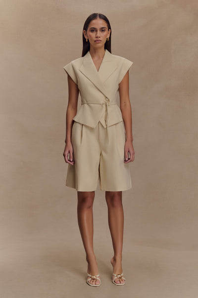 Andina - Linnen top met korte mouwen