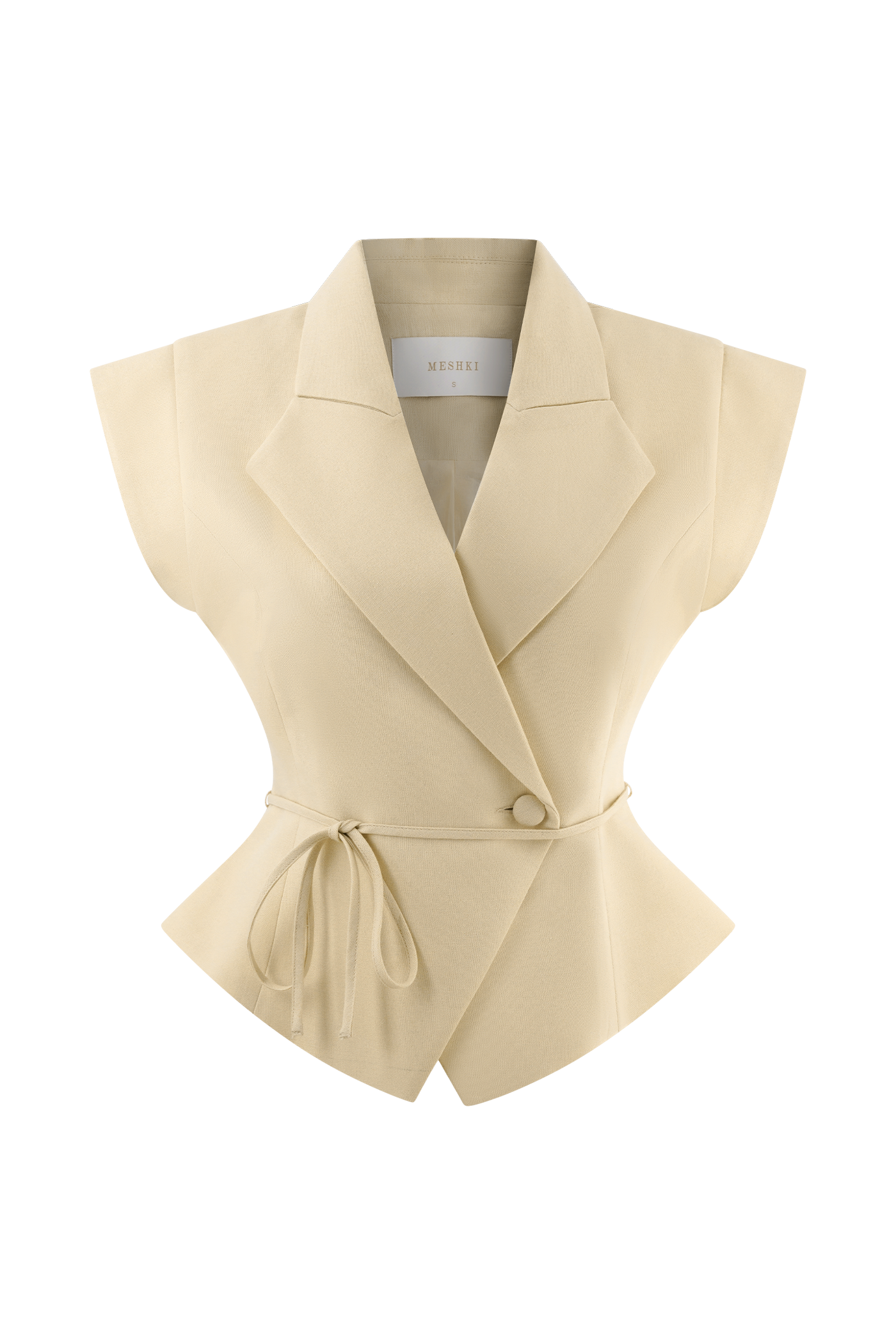 Andina - Linnen top met korte mouwen