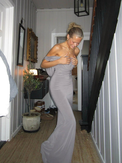 Flora maxi-jurk - Taupe