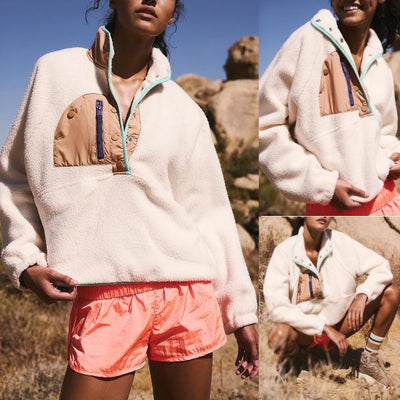 SCUSTY | Cropped Sherpa Fleece Jacket