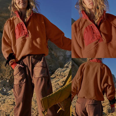 SCUSTY | Cropped Sherpa Fleece Jacket